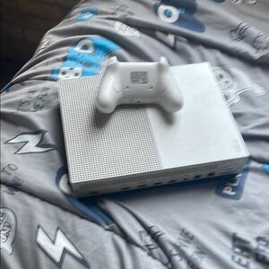 White Gaming Console with Controller